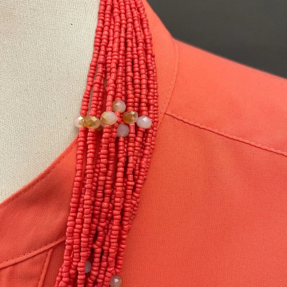 Pink Beaded‎ Beads Multi-strands Women's Fashion Necklace